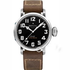 High-Imitation  1:1  Zenithpilot'S Watches C738,Full-Automatic  Mechanical  Movement ，Very Soft Pull-Up Leather Band ，Not Transparent Case Back ，Men'S Watch ，316L Fine Steel Case That Has Proper Lings After Burnishing！ ZEN-006