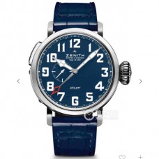  1:1  Zenith  Zenith Pilot'S Watches Series 95.2430.693/51.C751 Watch High-Imitation Elite 693 Automatic Mechanical Movement  Retro Style Dark Blue Dial White Case  Fashionable Men'S Watch ZEN-014